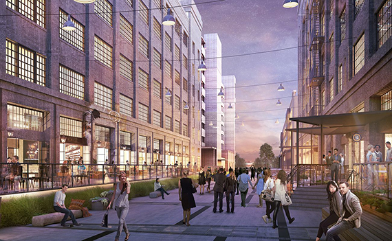 A rendering of the ROW in DTLA
