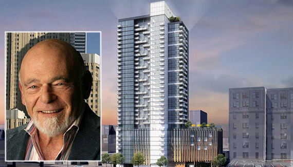 Equity CEO Sam Zell and a rendering of the Beacon