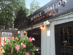 Service Station opened in a former roadside gas station in East Hampton village in June 2016.