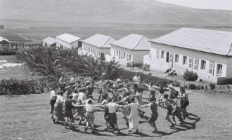 Members at Kibbutz Ein Harod in 1936. (credit: Polaris, c/o Intentional Communities Desk)