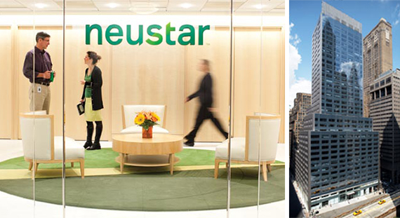 Neustar office in Washington, D.C., and 100 Park Avenue in Midtown