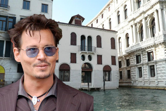 Palazzo Dona Sangiantoffetti and Johnny Depp (photo credit: Angela George via Wikicommons)
