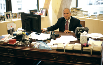 Howard Michaels in his office at 560 Lexington Avenue last month.