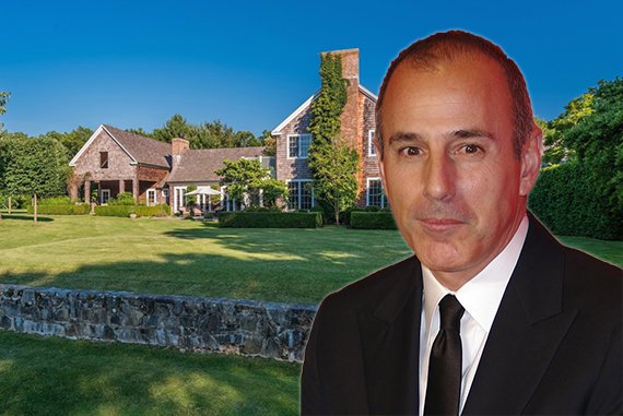 Matt Lauer and his home for sale at 2301 Deerfield Road