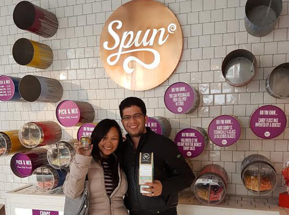 Isabel Lau and Alexi Dominguez at Spun Candy in London
