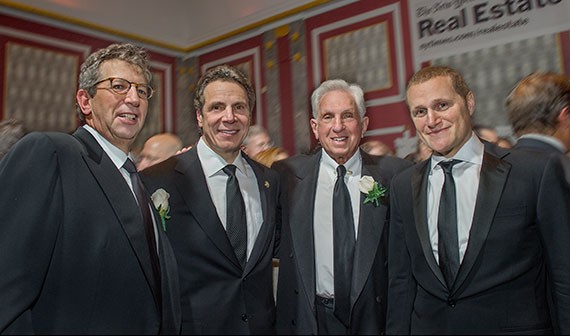 Bill Rudin, Gov. Andrew Cuomo, Stephen Green and Rob Speyer at the 2014 REBNY gala (Credit: Steve Friedman)