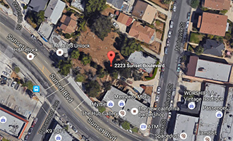 The lot at 2223 West Sunset Boulevard