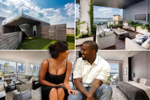 Kim Kardashian, Kanye West and the penthouse at 471 Washington Street in Tribeca