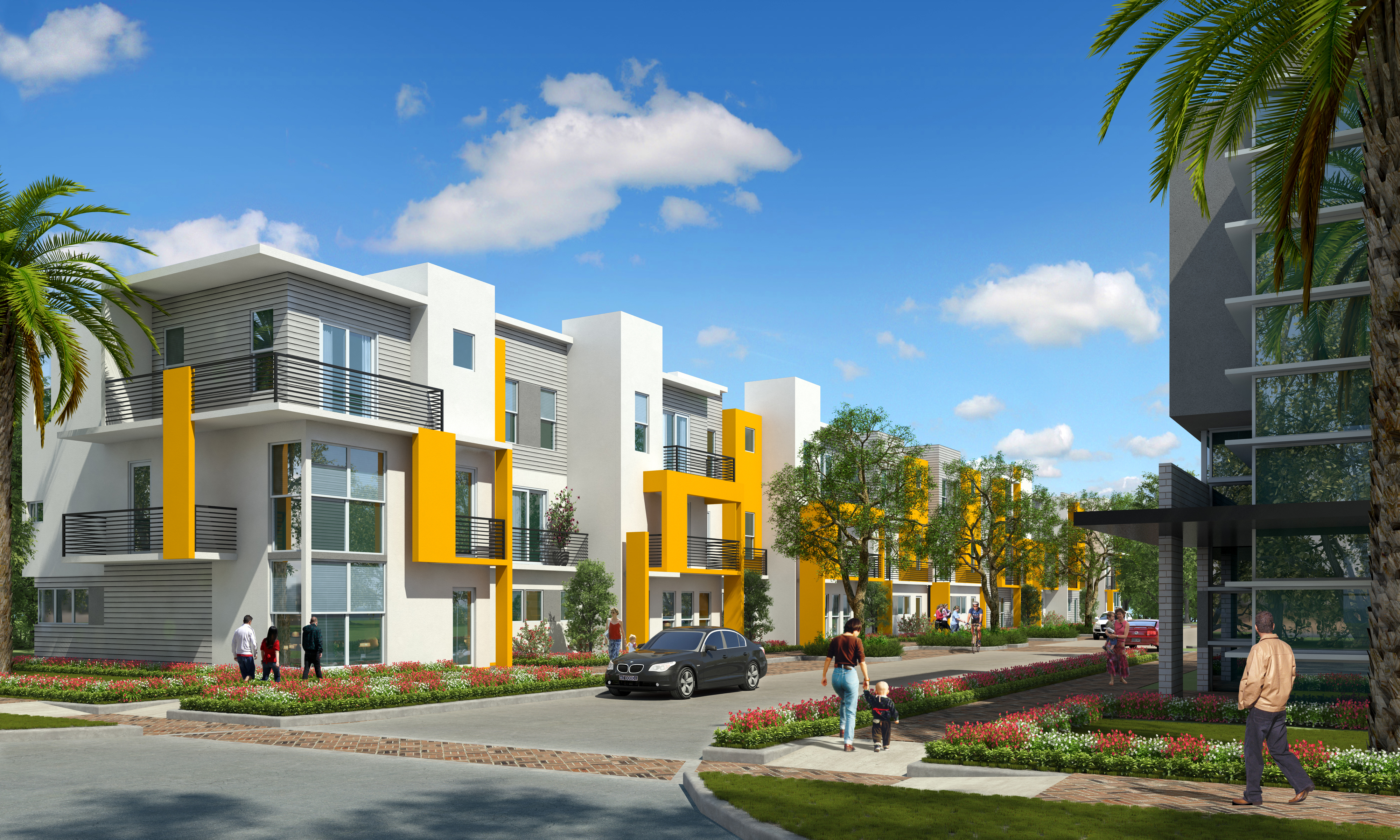 Rendering APOC Townhouses (Credit: RLC Architects)