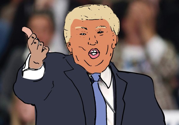 Donald Trump Illustration by Lexi Pilgrim for <em>The Real Deal</em>)