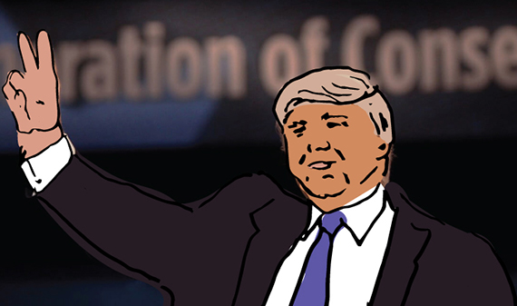 Donald Trump (Illustration by Lexi Pilgrim for The Real Deal)
