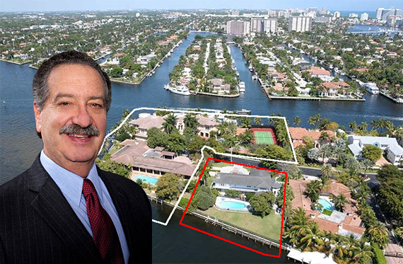 Donald Sussman and his Harborage Isle estate: outlined in red is what he just acquired