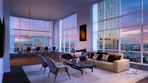 The penthouse at 5 Beekman in the Financial District