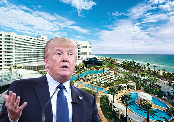 Fontainebleau Miami Beach and Donald Trump via Gage Skidmore