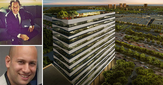From top left, Privé Land Banking CEO Javier Rabinovich, COO Mariano Karner, and a rendering of the project