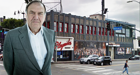 LeFrak CEO Richard LeFrak and the site at 6436 West Hollywood Boulevard
