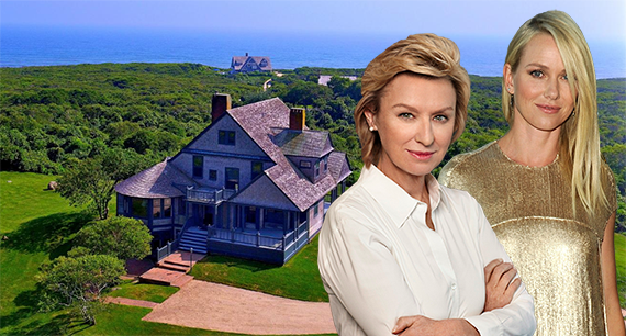 From left: Tina Brown, Naomi Watts and the Shingle Style house at 153 Deforest Road