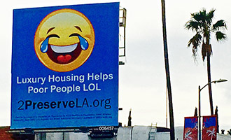 A billboard from Coalition to Preserve L.A., a group sponsored by the AIDS Healthcare Foundation (Credit: Coalition to Preserve L.A.)
