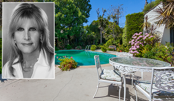 Broker Rochelle Maize and the Beverly Hills flats home at604 North Walden Drive