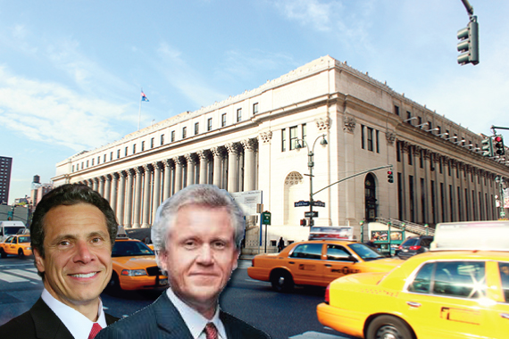 Andrew Cuomo, G.E.'s Jeffrey Immelt and the Farley Post office at 421 8th Avenue