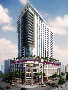 Rendering of the hotel