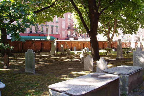 The cemetery at St. Patrick's Old Cathedral (photo credit: Yelp)