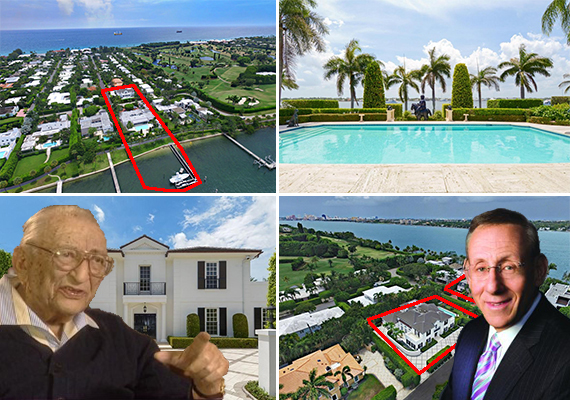 Max Fisher, the Fishers’ Palm Beach house and guest house, and Stephen Ross