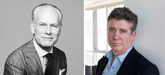 From left: Tim Gunn and Jay McInerney (photo credits: Twitter)