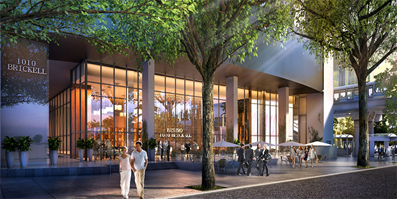 Rendering of the tower's ground floor retail space