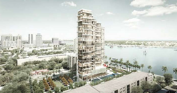 Rendering of the tower at 1515 South Flagler Drive