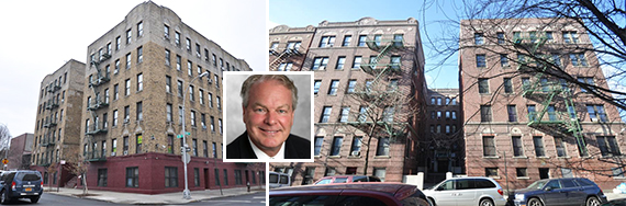 From left: 2101 and 2499 Grand Avenue in the Bronx (inset: Prana Investments' Neil McKinnon)