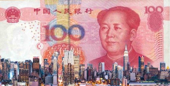 The Yuan bill and the New York City skyline