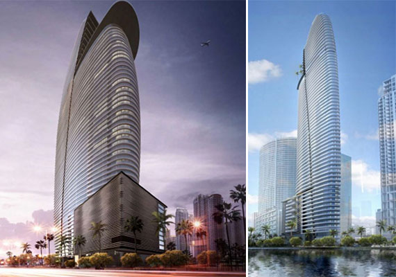 Renderings of the tower planned at 300 Biscayne Boulevard Way