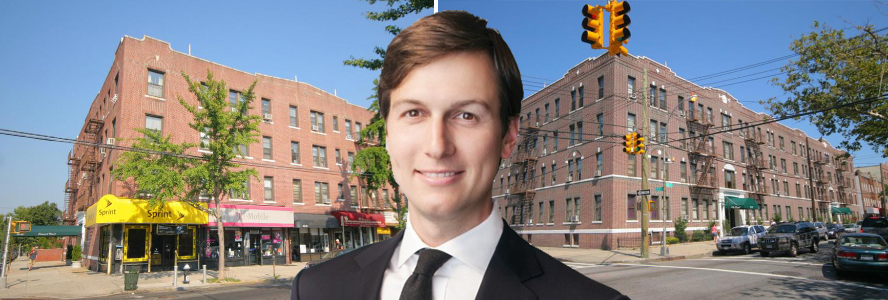 From left: 21-81 38th Street, Jared Kushner and 23-05 30th Avenue in Astoria
