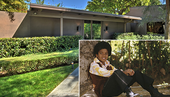 The property at 4620 Rubio (by James Moss) and young Michael Jackson ( by Michael Ochs Archives, via Getty Images)