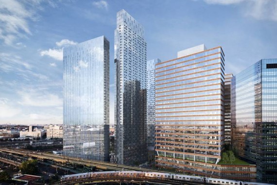Office-retail complex at Queens Plaza South and Jackson Avenue in Long Island City (credit: Tishman Speyer)