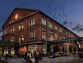 Rendering of the B.NY business incubator at the Brooklyn Navy Yard