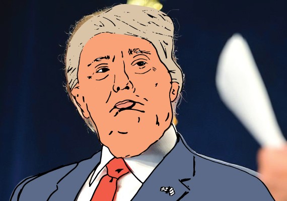 Donald Trump (Illustration by Lexi Pilgrim for <em>The Real Deal</em>)