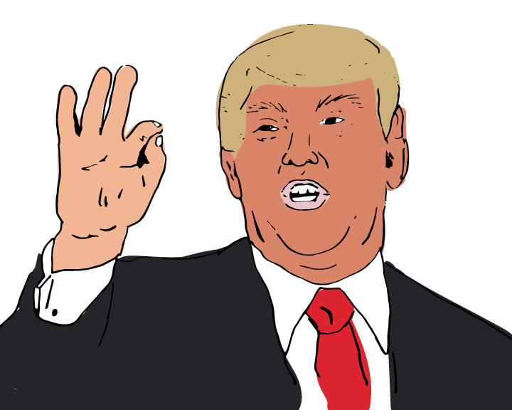Donald Trump (illustration by Lexi Pilgrim for the Real Deal)