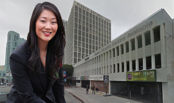 Jaime Lee and the parking garage at 633 South Western Avenue