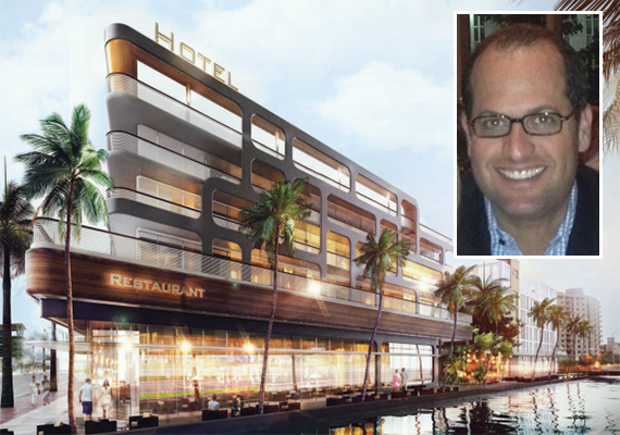 Rendering of the Kimpton Hotel Palomar South Beach and Ronny Finvarb