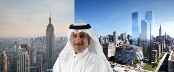 The Empire State Building, Sheikh Abdullah bin Mohammed bin Saud Al Thani and a rendering of Manhattan West