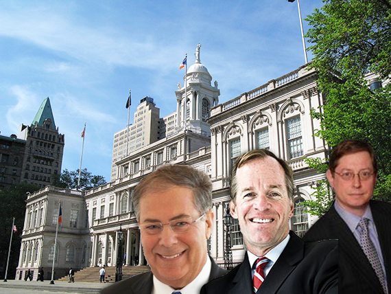 From left: City Hall, Kenneth Gross, Paul Massey and Michael Wlody