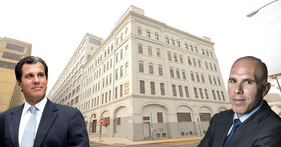 JLL's Peter Riguardi and Scott Rechler of RXR Realty with 47 Hall Street in Brooklyn
