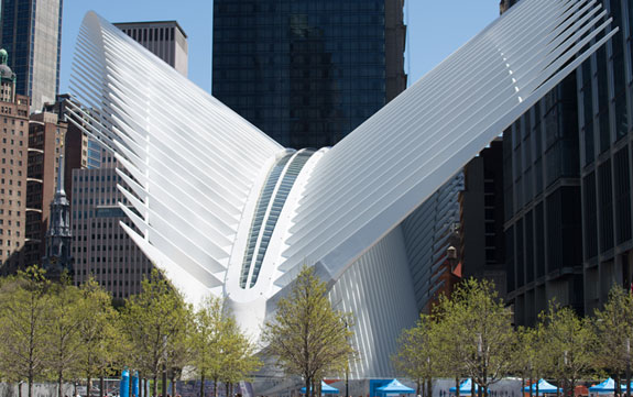 Architect Santiago Calatrava’s soaring Oculus structure
