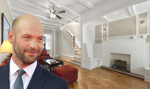 Corey Stoll and his townhouse at 540 16th Street in Brooklyn (credit: Red Carpet Report on Mingle Media TV via Wikimedia &amp; Corcoran)