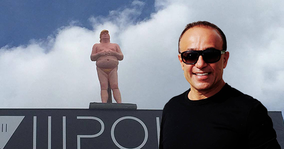 The Donald Trump statue and Moishe Mana