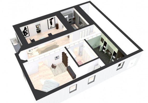Archilogic’s interactive 3D model of the "American Psycho" apartment