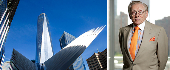 One World Trade Center, the Oculus (credit: Ron Cogswell) and Larry Silverstein