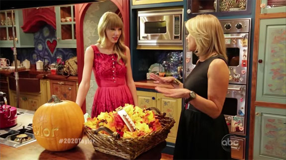 Swift gIving Katie Couric a tour of her Nashville penthouse (image credit: ABC)